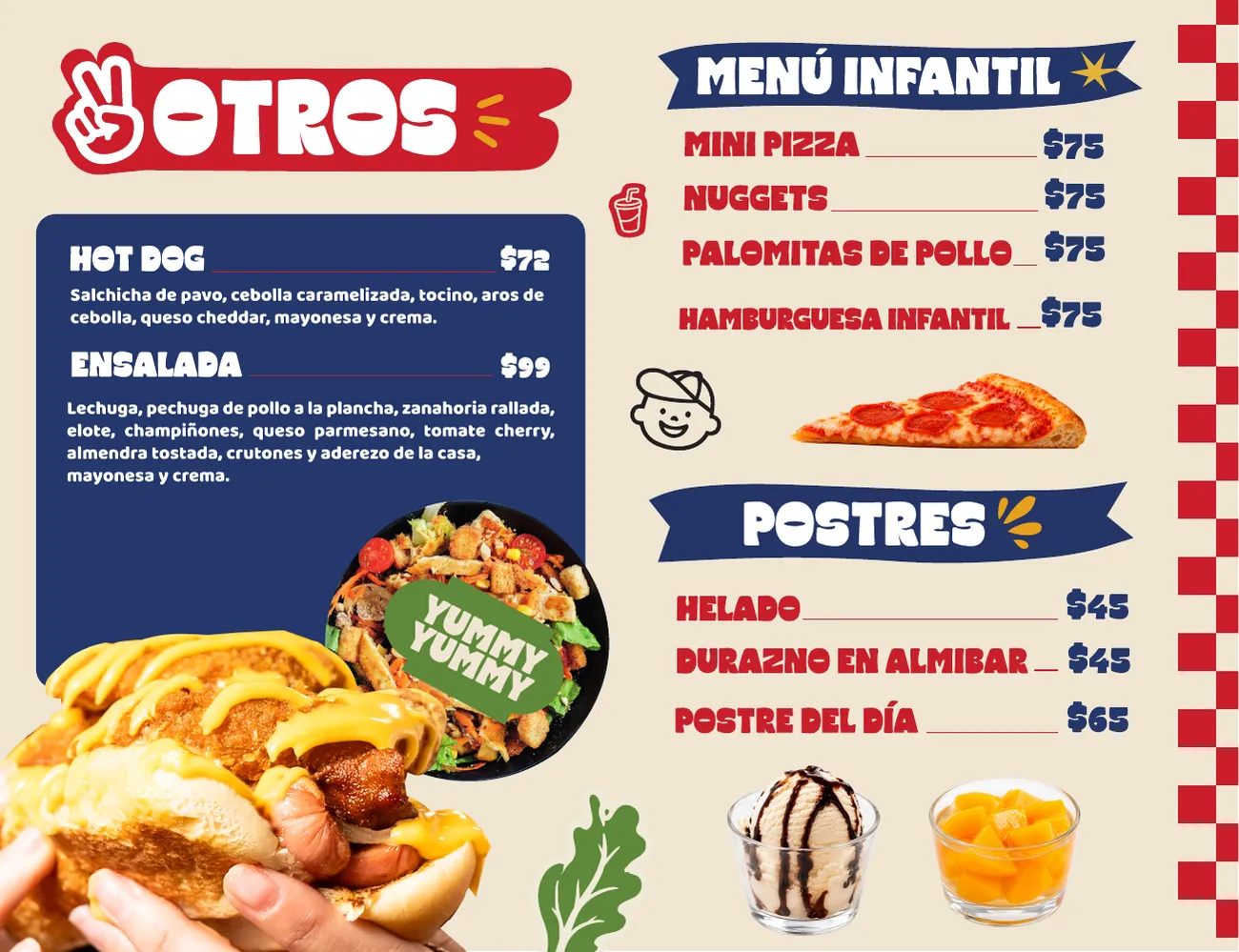 Menú de ALA Burger, página 4